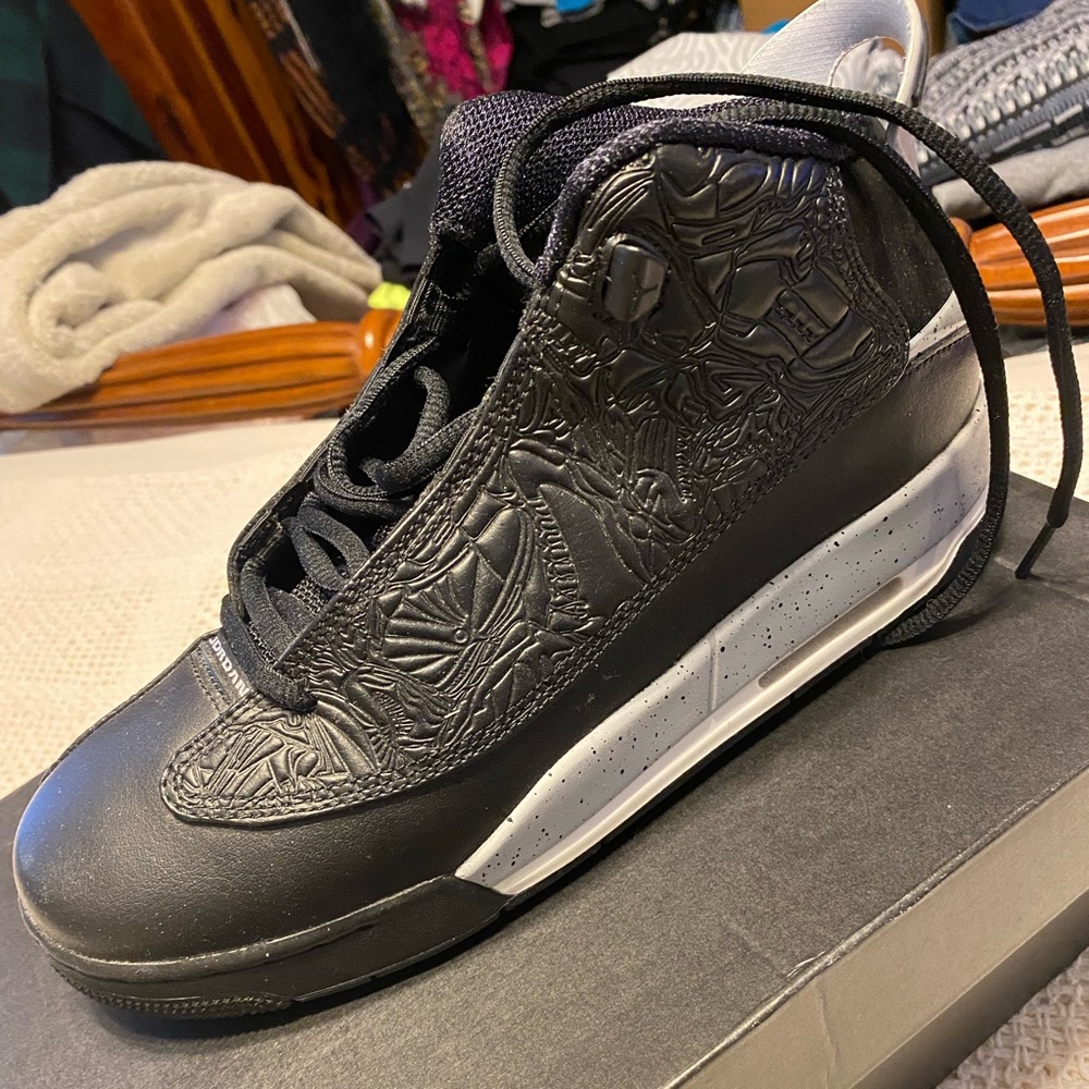 Black low top Jordan’s